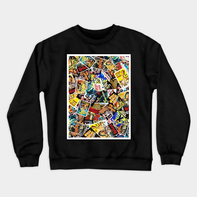 Vintage Movie Poster Collage #2 Crewneck Sweatshirt by RockettGraph1cs